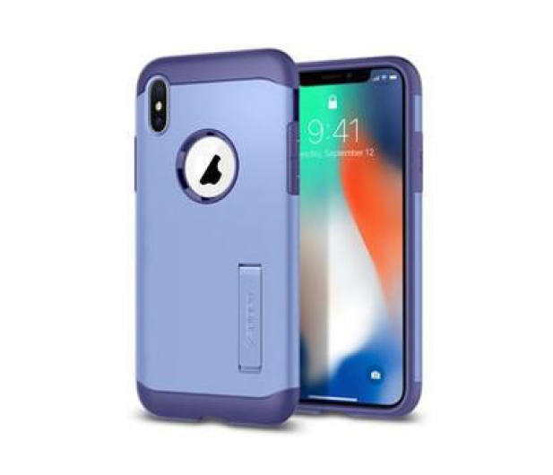 Etui Slim Armor do iPhone X fioletowe - 1381930 - zdjęcie